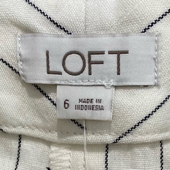 NWT Loft || Womans striped shorts with cloth belt size 6 - Picture 7 of 7